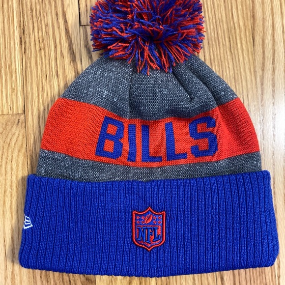 NEW ERA - BUFFALO BILLS - NFL - Sideline -  Red Blue - Bobble - Beanie new - Picture 4 of 5